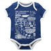 Memphis Tigers Hand Sketched Vive La Fete Impressions Artwork Infant Blue Short Sleeve Onesie Bodysuit