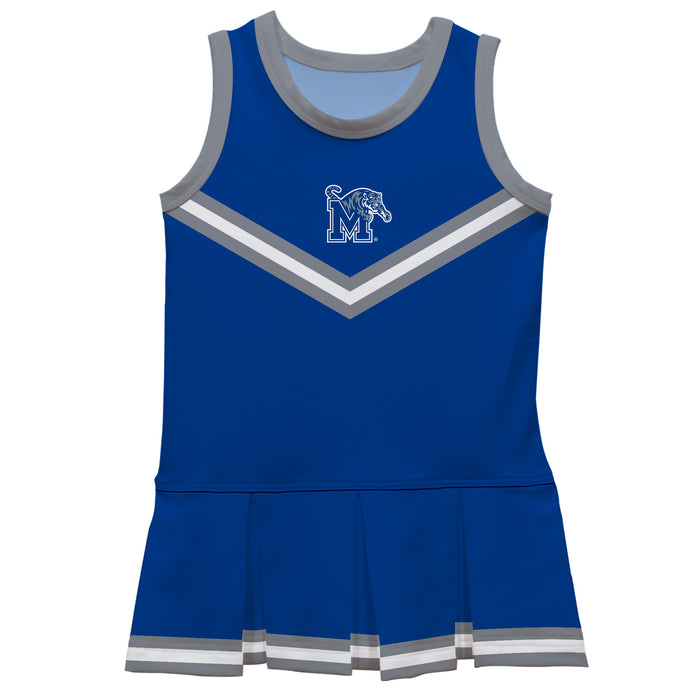 Memphis Tigers Vive La Fete Game Day Blue Sleeveless Cheerleader Dress