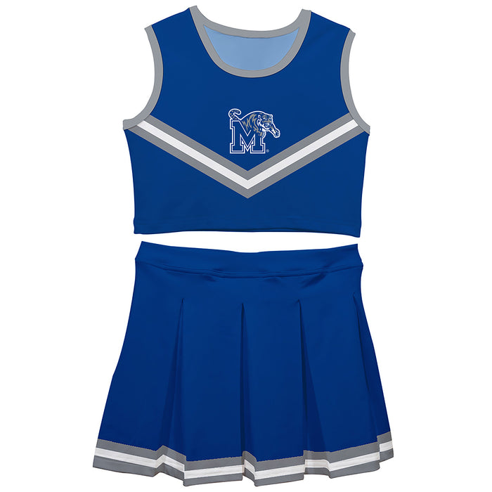 Memphis Tigers Vive La Fete Game Day Blue Sleeveless Cheerleader Set