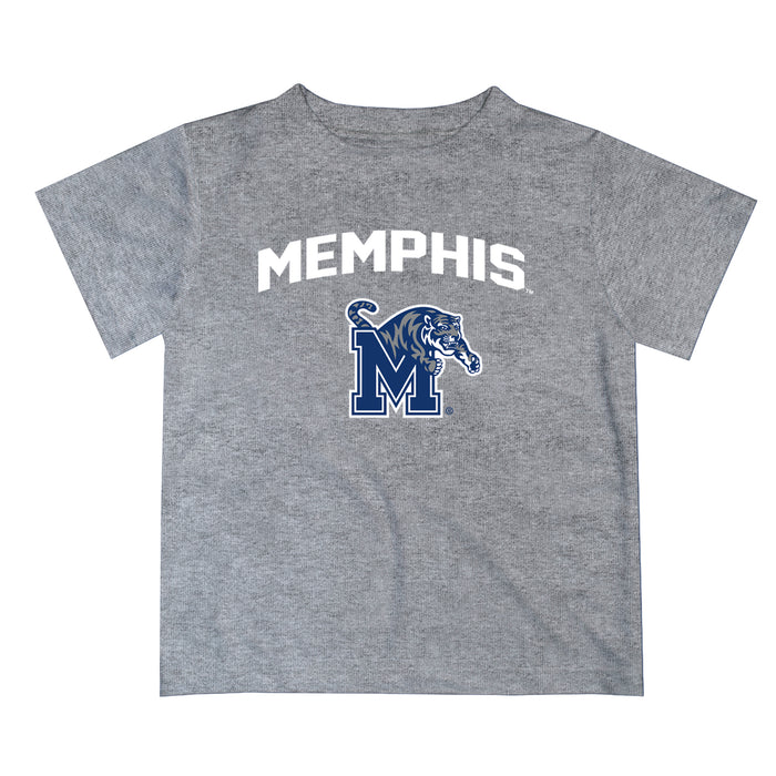 Memphis Tigers Vive La Fete Boys Game Day V2 Heather Gray Short Sleeve Tee Shirt