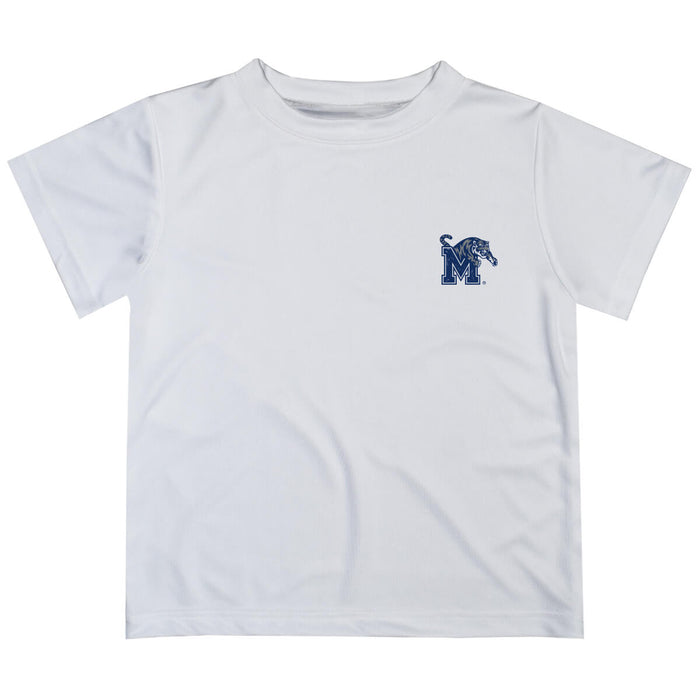 Memphis Tigers Hand Sketched Vive La Fete Impressions Artwork Boys White Short Sleeve Tee Shirt