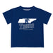 Memphis Tigers Vive La Fete State Map Blue Short Sleeve Tee Shirt