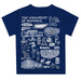 Memphis Tigers Hand Sketched Vive La Fete Impressions Artwork Boys Blue Short Sleeve Tee Shirt - Vive La Fête - Online Apparel Store