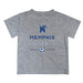 Memphis Tigers Vive La Fete Soccer V1 Heather Gray Short Sleeve Tee Shirt