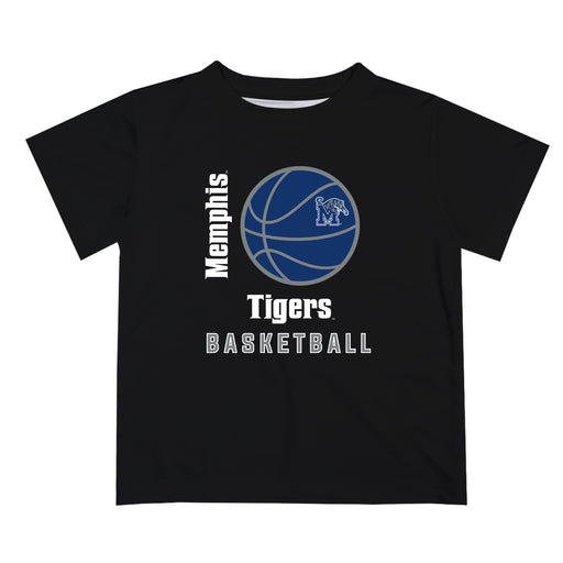 Memphis Tigers Vive La Fete Basketball V1 Black Short Sleeve Tee Shirt