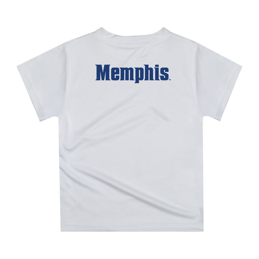 Memphis Tigers Original Dripping Basketball Blue T-Shirt by Vive La Fete - Vive La Fête - Online Apparel Store