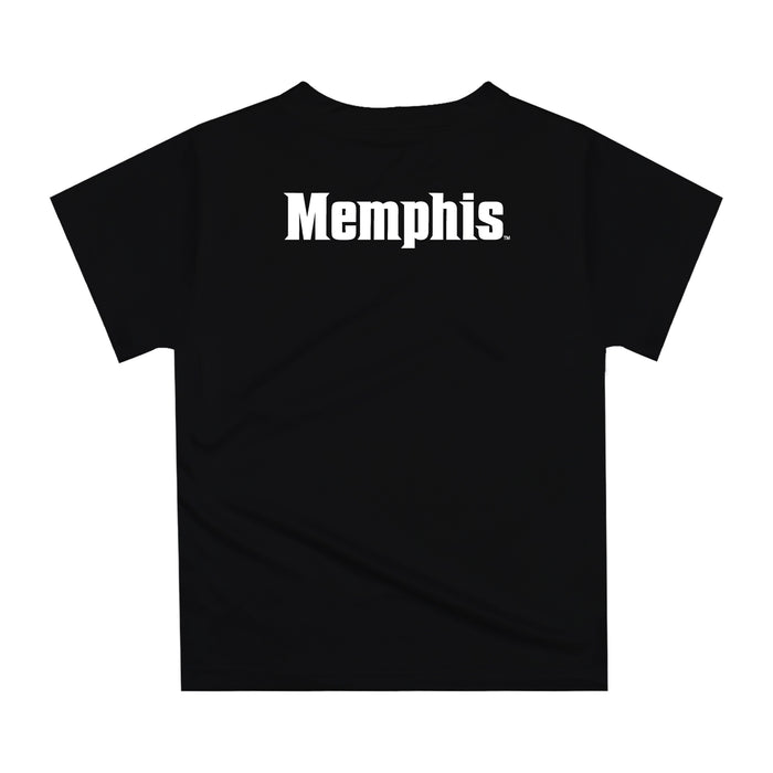 Memphis Tigers Original Dripping Basketball Blue T-Shirt by Vive La Fete - Vive La Fête - Online Apparel Store