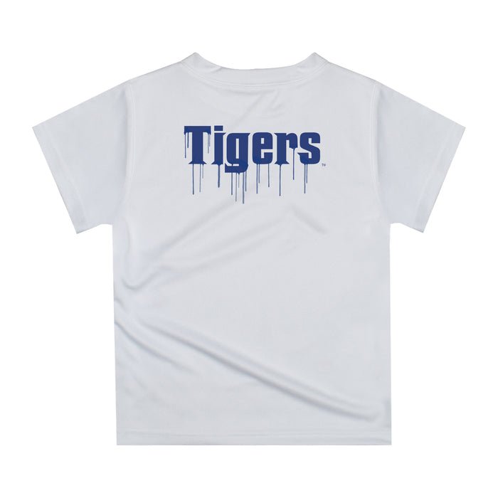 Memphis Tigers Original Dripping Baseball Hat Blue T-Shirt by Vive La Fete - Vive La Fête - Online Apparel Store