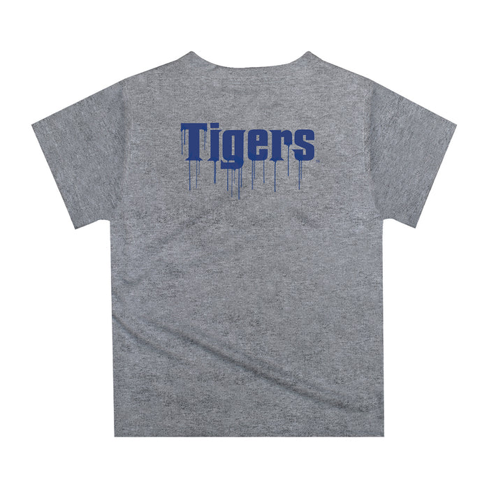 Memphis Tigers Original Dripping Baseball Hat Blue T-Shirt by Vive La Fete - Vive La Fête - Online Apparel Store
