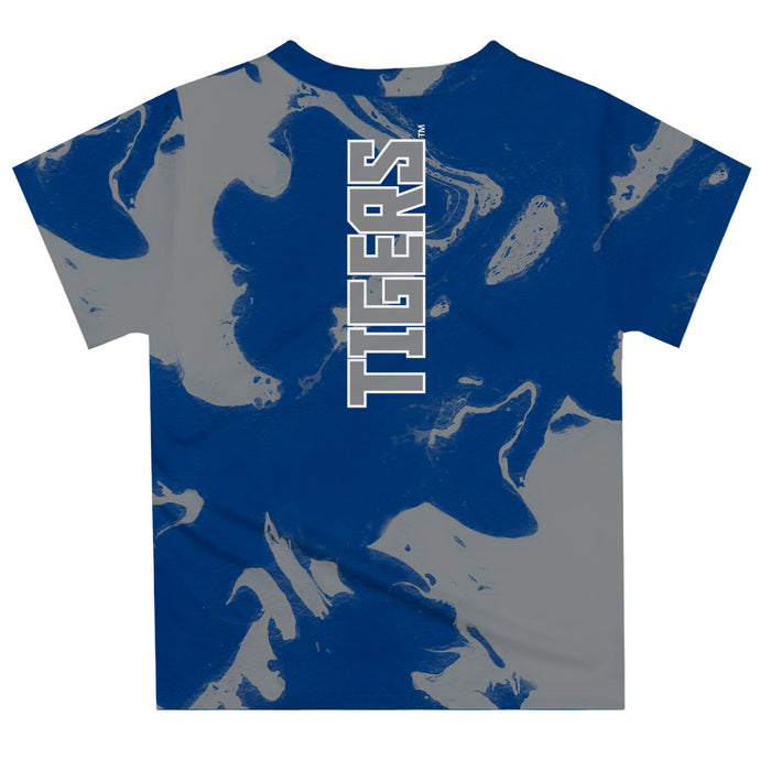 Memphis Tigers Vive La Fete Marble Boys Game Day Blue Short Sleeve Tee - Vive La Fête - Online Apparel Store