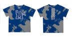 Memphis Tigers Vive La Fete Marble Boys Game Day Blue Short Sleeve Tee - Vive La Fête - Online Apparel Store
