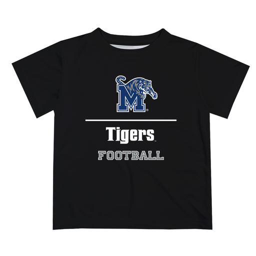 Memphis Tigers Vive La Fete Football V1 Black Short Sleeve Tee Shirt