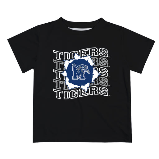 Memphis Tigers Vive La Fete  Black Art V1 Short Sleeve Tee Shirt