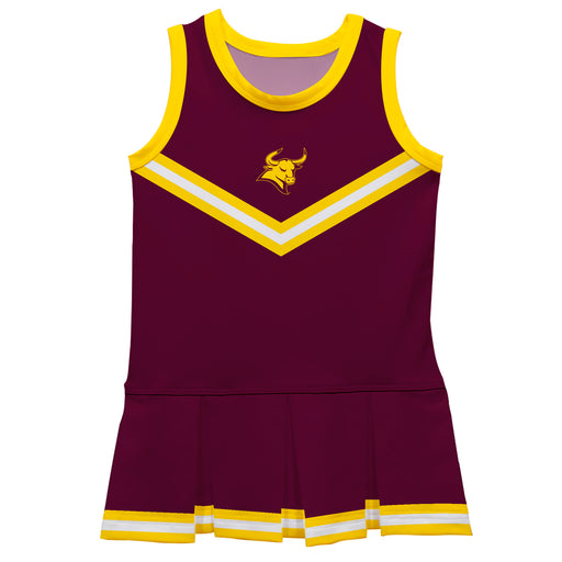 Colorado Mesa University Mavericks CMU Vive La Fete Game Day Maroon Sleeveless Cheerleader Dress