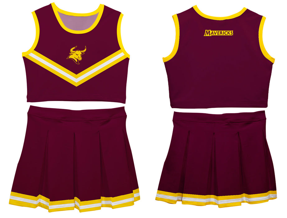 Colorado Mesa University Mavericks CMU Vive La Fete Game Day Maroon Sleeveless Chearleader Set - Vive La Fête - Online Apparel Store