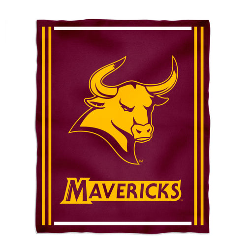 Colorado Mesa University Mavericks CMU Vive La Fete Kids Game Day Maroon Plush Soft Minky Blanket 36 x 48 Mascot