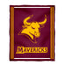 Colorado Mesa University Mavericks CMU Vive La Fete Kids Game Day Maroon Plush Soft Minky Blanket 36 x 48 Mascot