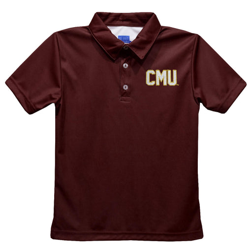 Colorado Mesa University Mavericks CMU Embroidered Maroon Short Sleeve Polo Box Shirt