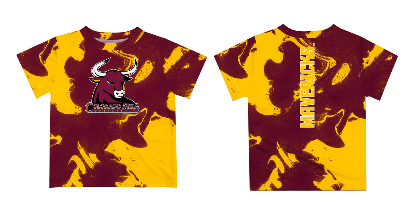 Colorado Mesa University Mavericks CMU Vive La Fete Marble Boys Game Day Maroon Short Sleeve Tee - Vive La Fête - Online Apparel Store