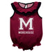 Morehouse Maroon Tigers Maroon Sleeveless Ruffle Onesie Logo Bodysuit by Vive La Fete