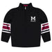 Morehouse College Maroon Tigers Vive La Fete Game Day Black Quarter Zip Pullover Stripes on Sleeves