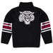 Morehouse College Maroon Tigers Vive La Fete Game Day Black Quarter Zip Pullover Stripes on Sleeves - Vive La Fête - Online Apparel Store