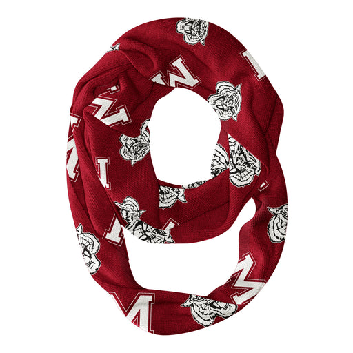 Morehouse Maroon Tigers Vive La Fete Repeat Logo Game Day Collegiate Women Light Weight Ultra Soft Infinity Scarf