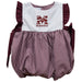 Morehouse College Maroon Tigers Embroidered Maroon Gingham Short Sleeve Girls Bubble