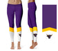 Minnesota State Mavericks Vive la Fete Game Day Collegiate Ankle Color Block Women Purple White Yoga Leggings - Vive La Fête - Online Apparel Store