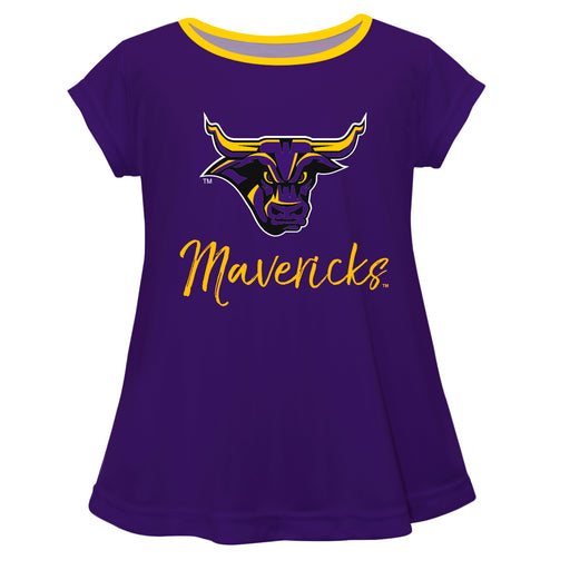 MSU Mavericks Vive La Fete Girls Game Day Short Sleeve Purple Top with School Mascot and Name - Vive La Fête - Online Apparel Store