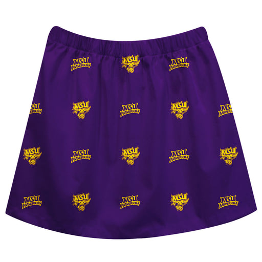 Minnesota State Mavericks Skirt Purple All Over Logo - Vive La Fête - Online Apparel Store