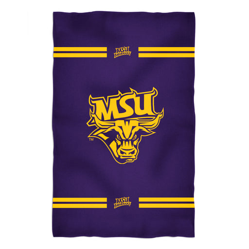 Minnesota State Mavericks Vive La Fete Game Day Absorvent Premium Purple Beach Bath Towel 51 x 32" Mascot and Stripes" - Vive La Fête - Online Apparel Store