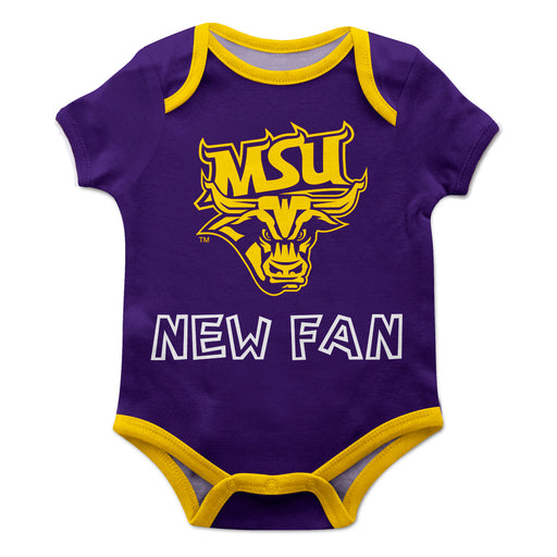 MSU Mavericks Vive La Fete Infant Game Day Purple Short Sleeve Onesie New Fan Logo and Mascot Bodysuit - Vive La Fête - Online Apparel Store