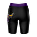 MSU Mavericks Vive La Fete Game Day Logo on Thigh and Waistband Black and Purple Women Bike Short 9 Inseam" - Vive La Fête - Online Apparel Store