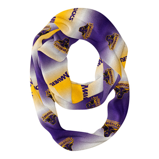 Minnesota State Mavericks Vive La Fete All Over Logo Game Day Collegiate Women Ultra Soft Knit Infinity Scarf