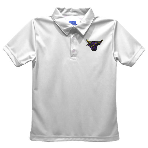 Minnesota State Mavericks Embroidered White Short Sleeve Polo Box Shirt
