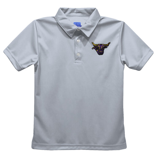 Minnesota State Mavericks Embroidered Gray Short Sleeve Polo Box Shirt