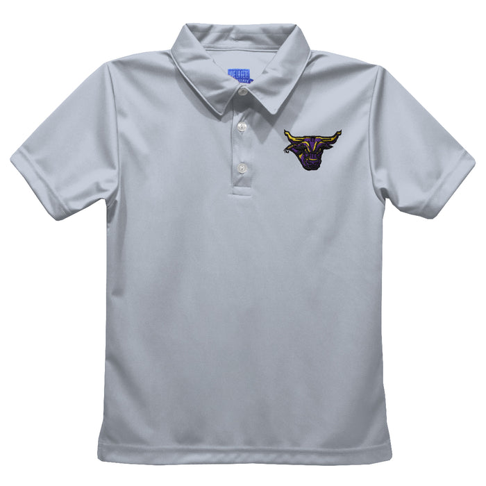 Minnesota State Mavericks Embroidered Gray Short Sleeve Polo Box Shirt