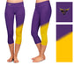 MSU Mavericks Vive La Fete Game Day Collegiate Leg Color Block Women Purple Gold Capri Leggings - Vive La Fête - Online Apparel Store