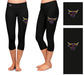 MSU Mavericks Vive La Fete Game Day Collegiate Large Logo on Thigh and Waist Women Black Capri Leggings - Vive La Fête - Online Apparel Store