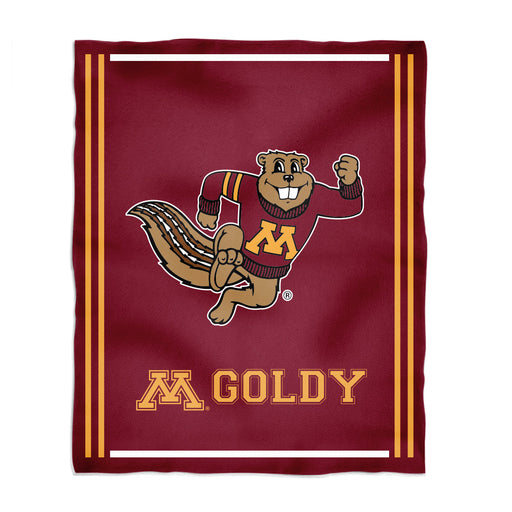 Minnesota Golden Gophers Vive La Fete Kids Game Day Maroon Plush Soft Minky Blanket 36 x 48 Mascot