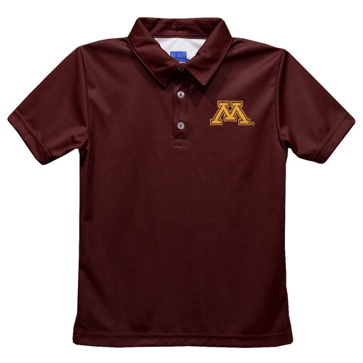 Minnesota Golden Gophers Embroidered Maroon Short Sleeve Polo Box Shirt