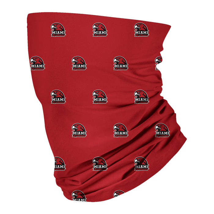 Miami Ohio RedHawks Vive La Fete All Over Logo Game Day Collegiate Face Cover Soft 4-Way Stretch Two Ply Neck Gaiter - Vive La Fête - Online Apparel Store