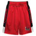 Miami Ohio RedHawks Vive La Fete Game Day Red Stripes Boys Solid Black Athletic Mesh Short