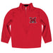 Miami Ohio RedHawks Vive La Fete Game Day Solid Red Quarter Zip Pullover Sleeves