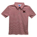 Miami University Embroidered Red Stripes Short Sleeve Polo Box Shirt