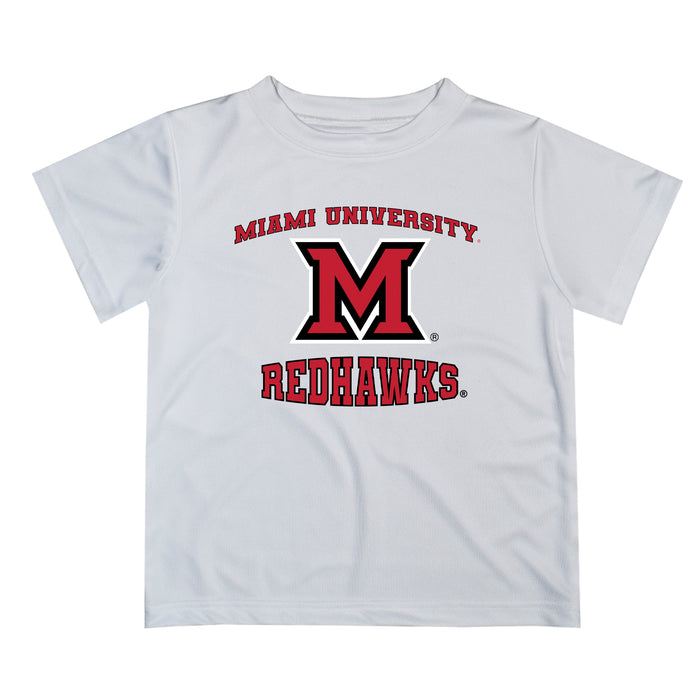Miami Ohio RedHawks Vive La Fete Boys Game Day V3 White Short Sleeve Tee Shirt