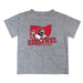 Miami Ohio RedHawks Vive La Fete State Map Gray Short Sleeve Tee Shirt