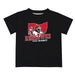 Miami Ohio RedHawks Vive La Fete State Map Black Short Sleeve Tee Shirt