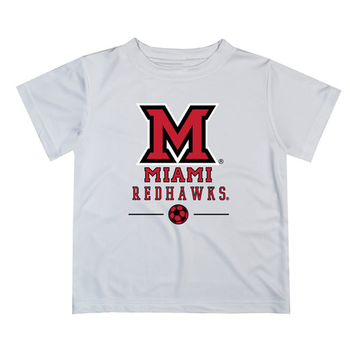 Miami Ohio RedHawks Vive La Fete Soccer V1 White Short Sleeve Tee Shirt
